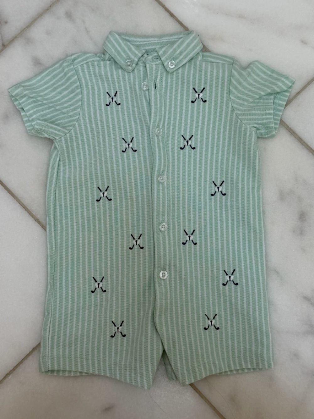 Little Me collard baby Rompers - Picture 2 of 5